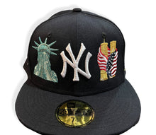 Load image into Gallery viewer, Special Edition Yankee Fitted with Gold Brim/ Twin Towers
