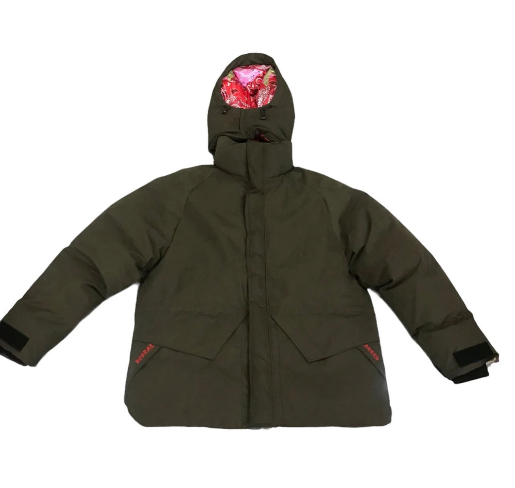 Brown Gore-Tex Biggie Coat with Multi-color Camo Inside