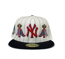 Load image into Gallery viewer, Light Blue Pin stripe Mobbin Angels Fitted
