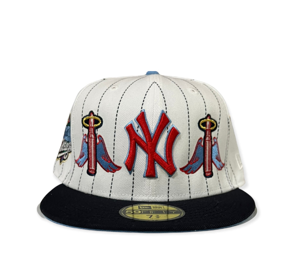 Light Blue Pin stripe Mobbin Angels Fitted